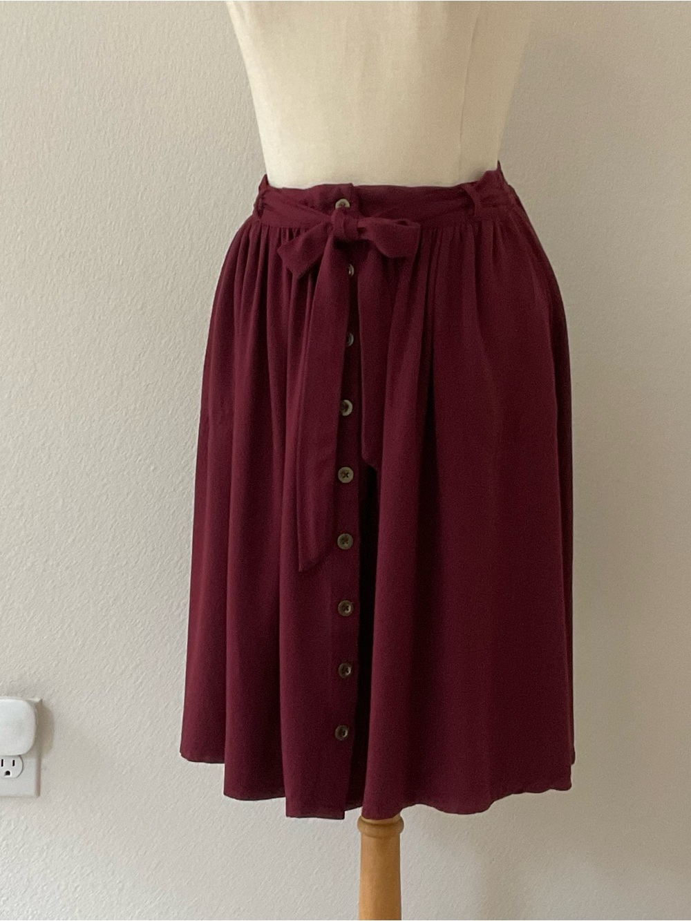 ModCloth Dreamer And Doer Pockets Belt Skirt M